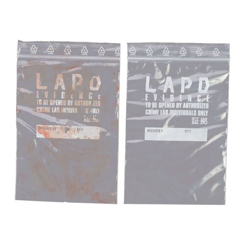 187. LAPD Evidence Bag for Sapper Morton (Dave Bautista) Investigation ### BLADE RUNNER 2049 (2017)