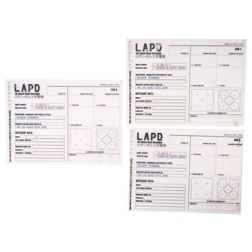 195. Set of Three LAPD Pad Blank Transparencies ### BLADE RUNNER 2049 (2017)