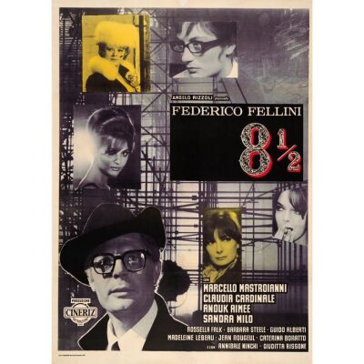 7. Italian Two Fogli (39.75" x 55"); Country-of-Origin; Very Fine on Linen ### 8 1/2 (1963)