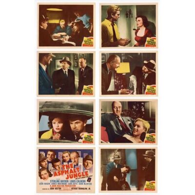 17. Lobby Card Set (8) (11" x 14"); Fine+ ### THE ASPHALT JUNGLE (1950)