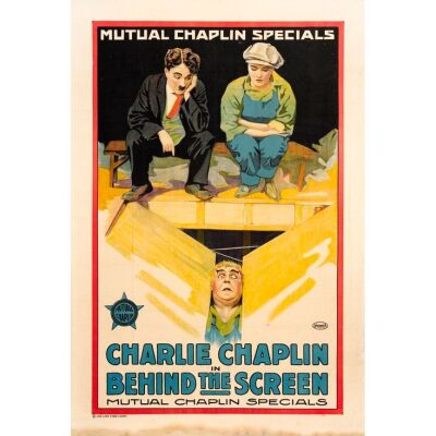 31. One Sheet (27.5" x 41"); Stone Lithograph; Fine+ on Linen ### BEHIND THE SCREEN (1916)