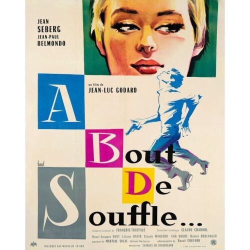 55. French Grande (47" x 63"); Country-of-Origin, Artwork Style; Very Fine- on Linen ### BREATHLESS (1960)