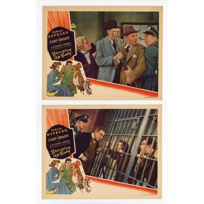 58. Lobby Cards (2) (11" x 14"); Very Fine+ ### BRINGING UP BABY (1938)