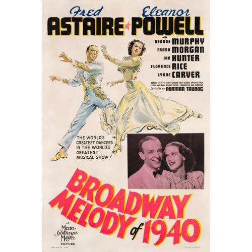 60. One Sheet (27" x 41"); Style C; Fine+ on Linen ### BROADWAY MELODY OF 1940 (1940)