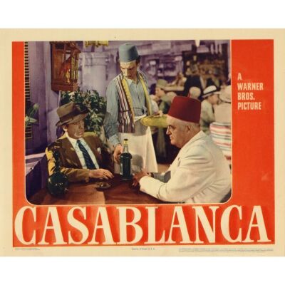 68. Lobby Card (11" x 14"); Greenstreet Card; Very Fine+ ### CASABLANCA (1942)