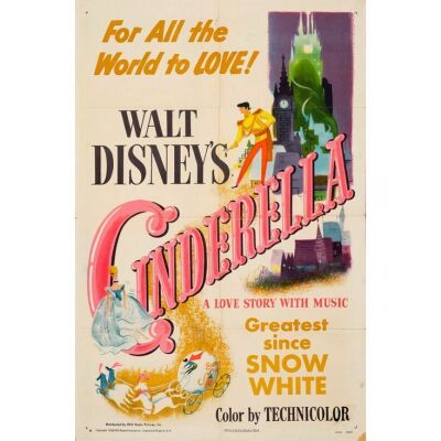 79. One Sheet (27" x 41"); Style A; Fine+ Folded ### CINDERELLA (1950)