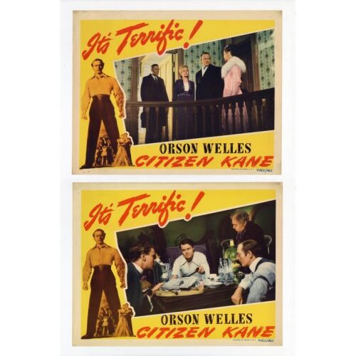 84. Lobby Cards (2) (11" x 14"); Fine+ ### CITIZEN KANE (1941)