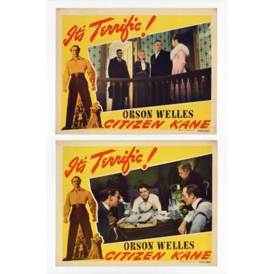 84. Lobby Cards (2) (11" x 14"); Fine+ ### CITIZEN KANE (1941)