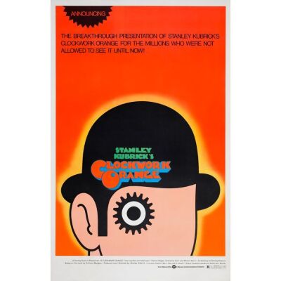 86. One Sheet (27" x 42"); R-Rated Release; Very Fine- on Linen ### A CLOCKWORK ORANGE (1971)