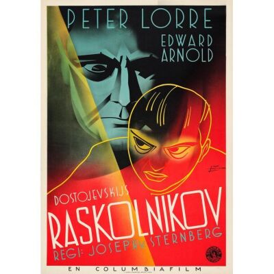 96. Swedish One Sheet (27.75" x 39.25"); Very Fine+ on Linen ### CRIME AND PUNISHMENT (1935)