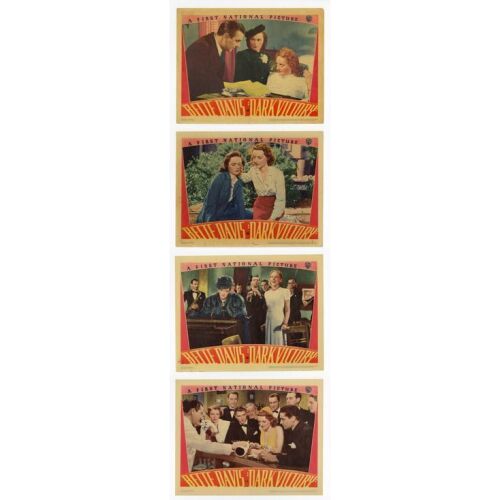 104. Lobby Cards (4) (11" x 14"); Linen Finish; Fine+ ### DARK VICTORY (1939)