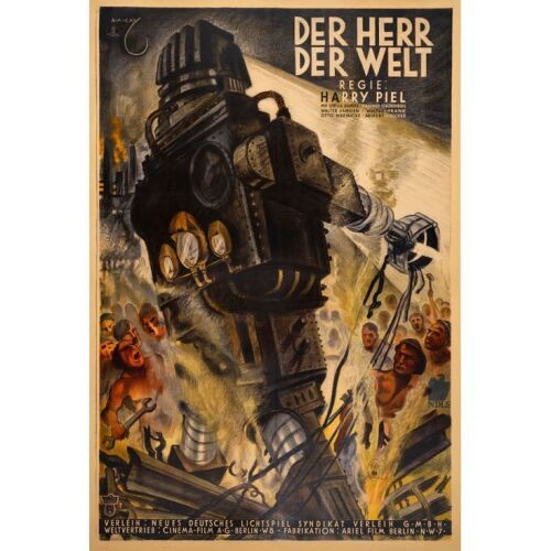 114. German Poster (37.5" x 55.75"); Country-of-Origin, Stone Lithograph; Very Fine on Linen ### DER HERR DER WELT (MASTER OF THE WORLD) (1934)