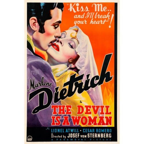 118. One Sheet (27" x 41"); Style B; Very Fine+ on Linen ### THE DEVIL IS A WOMAN (1935)