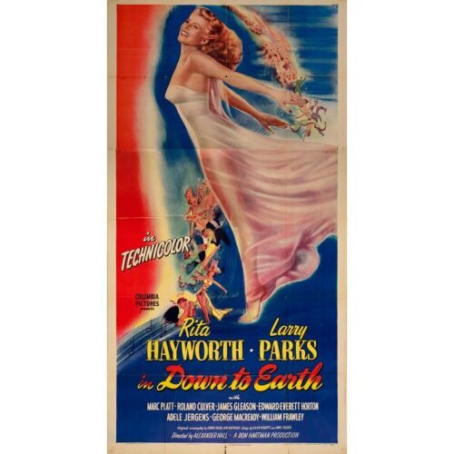126. Three Sheet (41" x 78"); Style A; Fine Folded ### DOWN TO EARTH (1947)