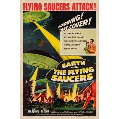 132. One Sheet (27" x 41"); Very Fine- on Linen ### EARTH VS. THE FLYING SAUCERS (1956)