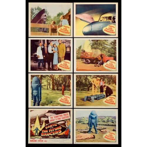 133. Lobby Card Set (8) (11" x 14"); Fine+ ### EARTH VS. THE FLYING SAUCERS (1956)