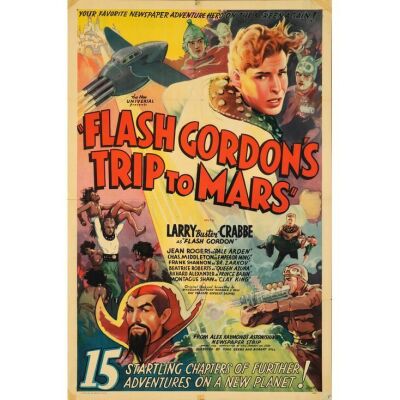 144. One Sheet (27" x 41"); Stock All-Serial Style; Very Fine- Folded ### FLASH GORDON'S TRIP TO MARS (1938)