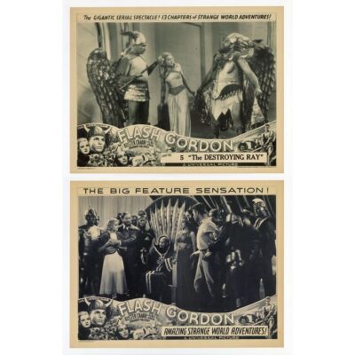 145. Lobby Cards (2) (11" x 14"); Very Fine+ ### FLASH GORDON (1936)