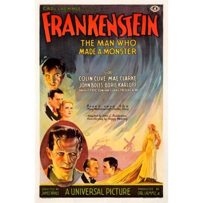 159. One Sheet (27" x 41"); Style A, Stone Lithograph; Very Fine on Linen ### FRANKENSTEIN (1931)