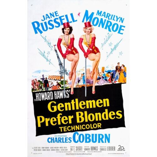 165. One Sheet (27" x 41"); Very Fine on Linen ### GENTLEMEN PREFER BLONDES (1953)