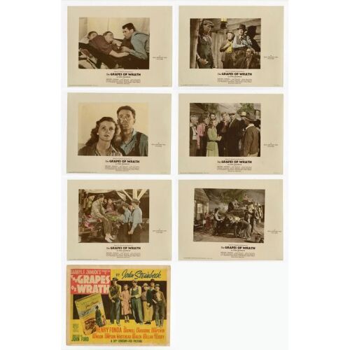 175. Title Lobby Card and Deluxe Lobby Cards (6) (11" x 14"); Fine- ### THE GRAPES OF WRATH (1940)