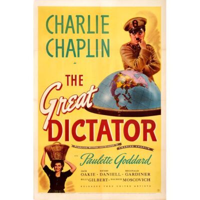 176. One Sheet (27" x 41"); Very Fine on Linen ### THE GREAT DICTATOR (1940)