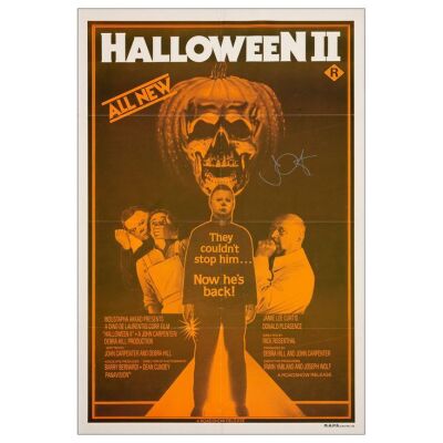 184. Director-Autographed Australian One Sheet (27" x 40") Signed by director John Carpenter. (See online catalog for photos of signing); Very Fine- Folded ### HALLOWEEN II (1979)