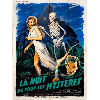 198. French Grande (47" x 63"); Fine Folded ### HOUSE ON HAUNTED HILL (1960)