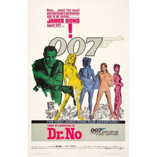 211. One Sheet (27" x 41"); "White Smoke" Style; Very Fine+ on Linen ### JAMES BOND: DR. NO (1962)