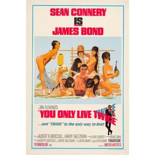 221. One Sheet (27" x 41"); Style C; Very Fine on Linen ### JAMES BOND: YOU ONLY LIVE TWICE (1967)