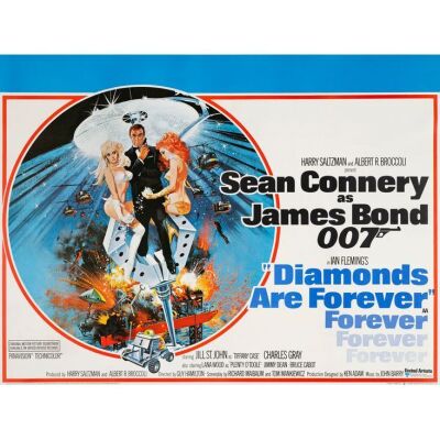 228. British Quad (40" x 30"); Country-of-Origin; Very Fine- on Linen ### JAMES BOND: DIAMONDS ARE FOREVER (1971)