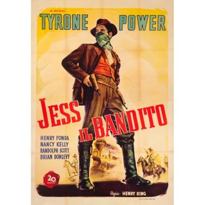 233. First Post-War Release Italian Four Fogli (55" x 78"); Very Fine+ on Linen ### JESSE JAMES (1949)