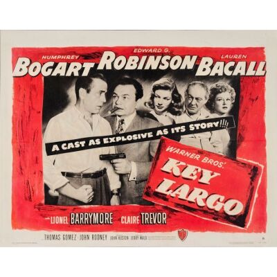 239. Half Sheet (22" x 28"); Style B; Very Good+ on Paper ### KEY LARGO (1948)