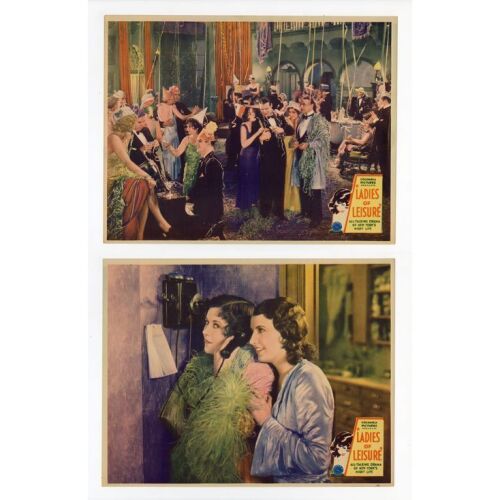 248. Lobby Cards (2) (11" x 14"); Very Fine+ ### LADIES OF LEISURE (1930)