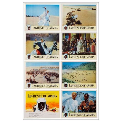 253. Lobby Card Set (8) (11" x 14"); Roadshow Release; Very Fine+ ### LAWRENCE OF ARABIA (1962)