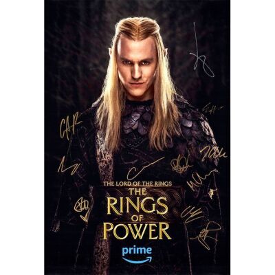 261. Key-Cast Autographed One Sheet (27" x 40") Signed by Morfydd Clark, Charlie Vickers and 10 more! (JSA COA); Double-Sided; Very Fine Rolled ### LORD OF THE RINGS, THE: THE RING OF POWER (2022)