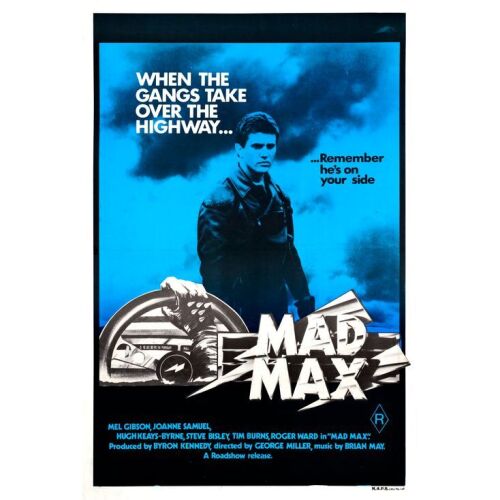 265. Australian One Sheet (27" x 41"); Country-of-Origin, Matte Blue Style; Very Fine- on Linen ### MAD MAX (1979)
