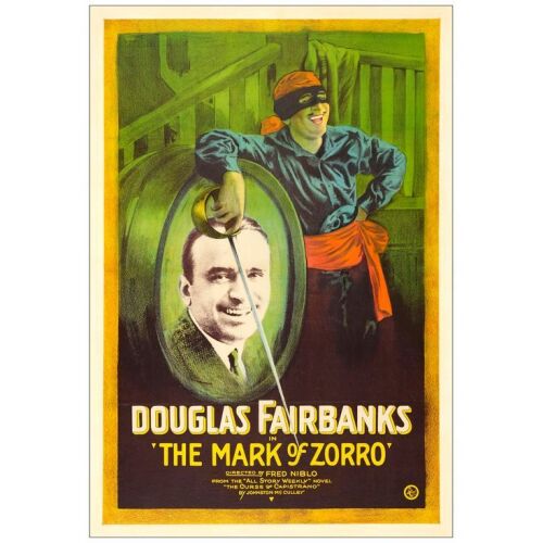271. One Sheet (27" x 41"); "Green Background" Style, Stone Lithograph; Very Fine- on Linen ### THE MARK OF ZORRO (1920)