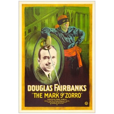271. One Sheet (27" x 41"); "Green Background" Style, Stone Lithograph; Very Fine- on Linen ### THE MARK OF ZORRO (1920)