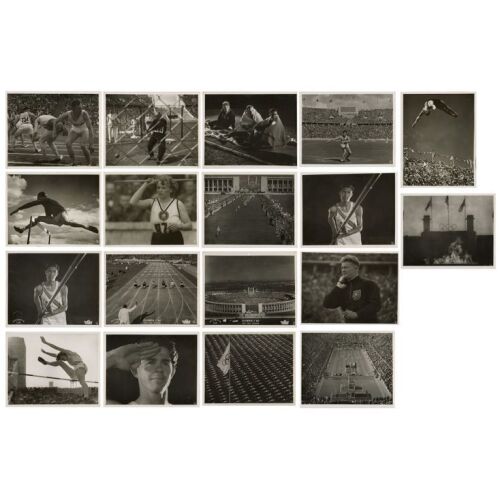 309. Vintage Original German B&W Double-Weight Silver Gelatin Glossy Photographs (19) (9.25" x 11.75"); Country-of-Origin; Very Fine+ ### OLYMPIA (1938)
