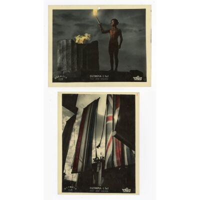 310. Vintage Original German Color Transparencies (2) (9" x 11.5"); Country-of-Origin; Very Fine+ ### OLYMPIA (1938)