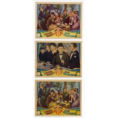 315. Lobby Cards (3) (11" x 14"); Very Fine- ### OUR RELATIONS (1936)