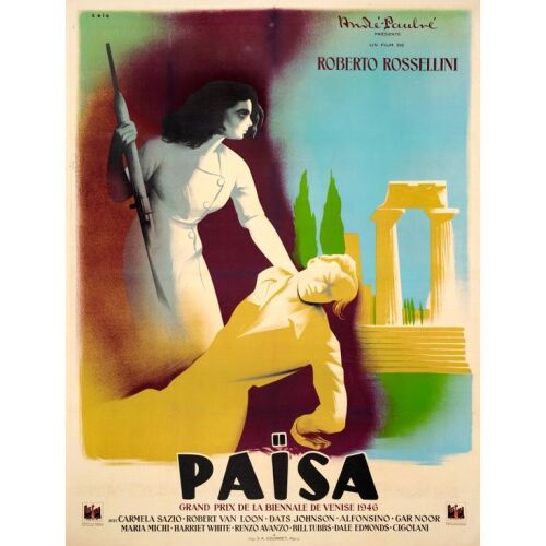 319. French Grande (47.5" x 63"); Very Fine- on Linen ### PAISAN (1946)