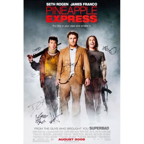 328. Key Cast and Crew-Autographed One Sheet (27" x 40") Signed by Seth Rogen, James Franco and 5 more! (JSA COA); Very Fine+ Rolled ### PINEAPPLE EXPRESS (2008)
