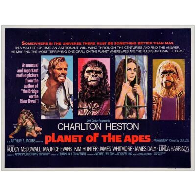 329. British Quad (40" x 30") From the David Frangioni Collection; Very Fine on Linen ### PLANET OF THE APES (1968)