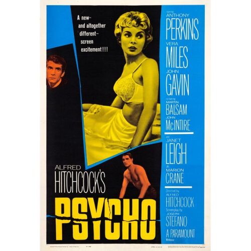 338. One Sheet (27" x 41"); Fine+ on Linen ### PSYCHO (1960)