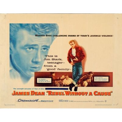 348. Half Sheet (22" x 28"); Fine- Rolled ### REBEL WITHOUT A CAUSE (1955)