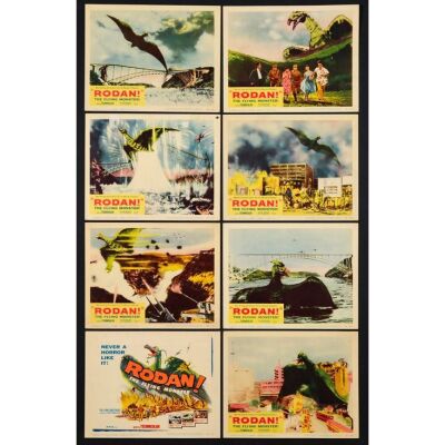 354. Lobby Card Set (8) (11" x 14"); Very Fine ### RODAN (1956)
