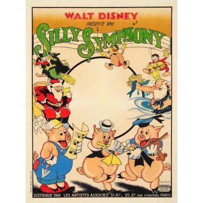 374. French Moyen Affiche (23.25" x 31"); Stock Poster; Fine+ on Linen ### SILLY SYMPHONY (1933)