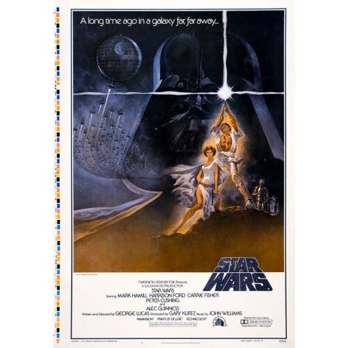 386. First Printing Printer's Proof One Sheet (28" x 41") From the CineMasterpieces Archive; Style A; Very Fine on Linen ### STAR WARS: A NEW HOPE (1977)